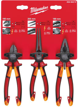 Milwaukee VDE 3 Piece Plier Set (4932464575)