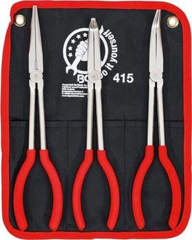 BGS BGS Diy Telefonzangen-Satz gerade gebogen 260 - 285 mm 3-tlg.