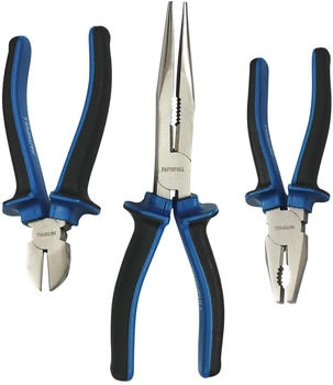 Faithfull FAIPLSET3LN 3 Piece Soft Grip Plier Set: Diagonal, Combination and Long Nose, Multi-Colour Faithfull FAIPLSET3LN 3 Piece Soft Grip Plier Set: Diagonal, Combination and Long Nose, Multi-Colour