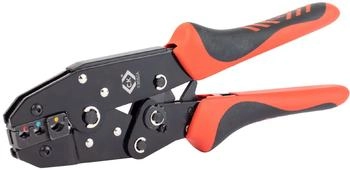 C.K Magma Crimpzange mit Knarrenmechanismus für isolierte Kabelverbinder 0,5-6,0 mm² (T3682A)