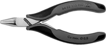 Knipex Elektronik-Vornschneider ESD Mehrkomponenten-H&uuml;llen 115mm (64 22 115 ESD)