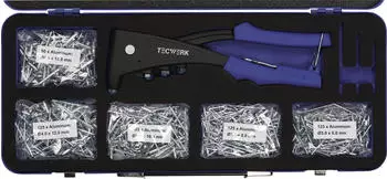 Tecwerk Blindnietsortiment 601-teilig, Zange, Alu/Stahl, Blechkoffer (2000813048)