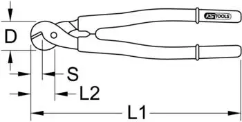KS Tools Kabelschere mit Schutzisolierung 520mm 36kV (117.0134)