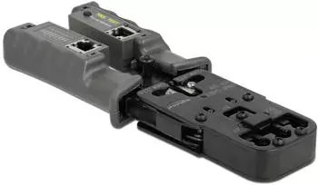 DeLock Crimpzange mit Abisolierer und Netzwerktester RJ45/RJ12/RJ11/RJ10 (90511)