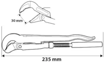 Neo Tools Rohrzange Typ "S" 0,5" 235mm