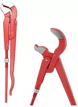 Dönges Eckrohrzange mit S-Maul, CV-Stahl, rot lackiert, 3"