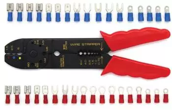 Velleman Crimpzange mit 80 Quetschverbindern 0,5-2,5mm (BL/FCT)