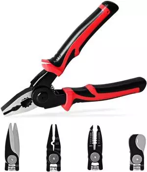LuxusKollektion Multifunktionszangen-Set 5-in-1 mit 5 Wechselk&ouml;pfen, 8 Zoll