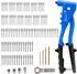 CCLife Technic Blindnietzangen-Set 120-tlg. mit 4 HSS-Bohrern 2,4-4,8mm (2514)