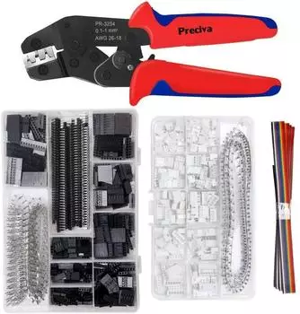 Preciva Crimpzangen-Set Dupont & JST-XH 2,54mm, 1550+460 Teile, 0,1-1mm²
