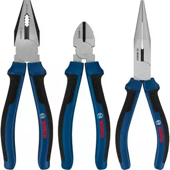 Bosch Zangen-Set mit Mehrkomponentengriffen, 3-tlg. (1600A039RF)