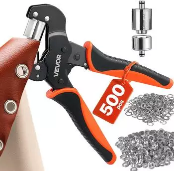 VEVOR Ösenzange Set mit Ösenpresse, Ø12mm, 500-tlg.