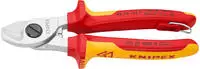 KNIPEX Kabelschere VDE mit Mehrkomponenten-Griffen 165mm