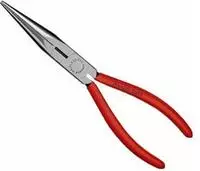 Knipex 26 11 200, Knipex Flachrundzange mit Schneide 26 11 200, Storchschnabelzange