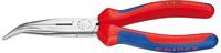 Knipex 26 22 200, KNIPEX Flachrundzange mit Schneide 200 mm, gebogen