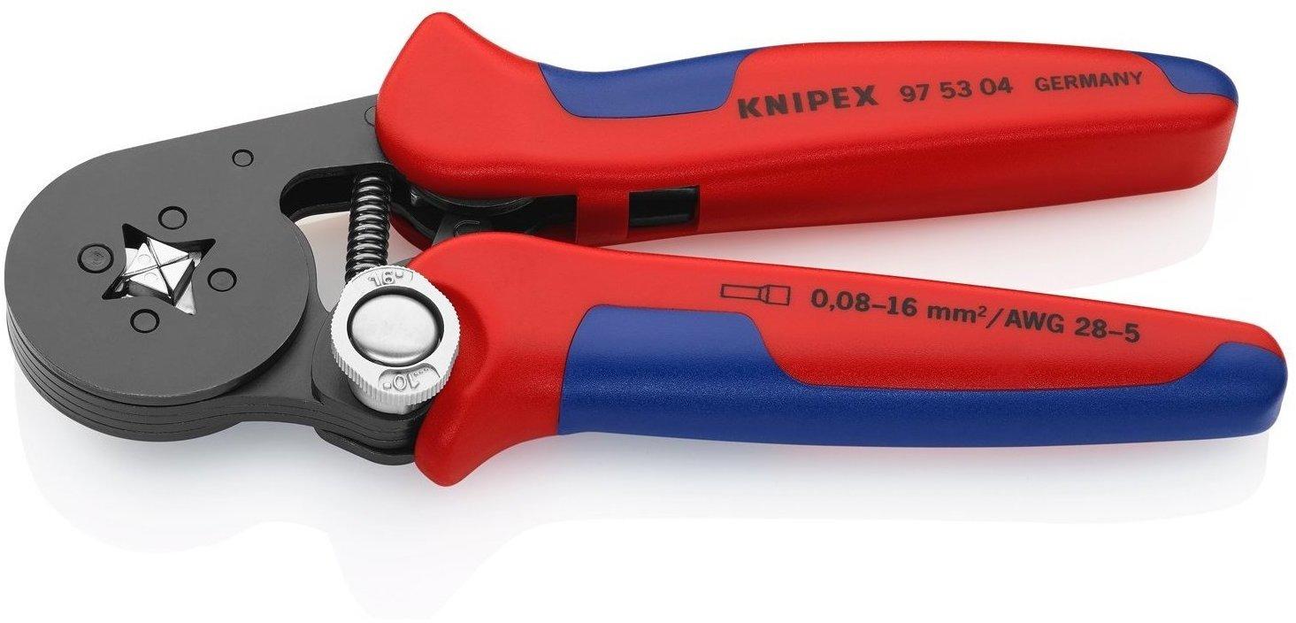 Knipex Crimpzange TWISTOR 16 (Länge: 200 mm, Aderendhülsen 0,14 — 16 mm²)