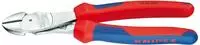 Knipex Kraft-Seitenschneider verchromt 200 mm mit Mehrkomponenten-Griff - 74 05...