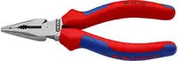 Knipex Spitzkombizange poliert 145 mm mit Mehrkomponenten-Griff - 08 22 145