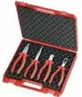 Knipex Zangenset 00 20 15, Werkzeug-Box RED, Elektro Set 1, 4 Zangen, 160 - 200 mm,