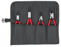 Knipex 00 19 56 V01, Knipex Sicherungsringzangen-Set &Oslash; 12 - 60mm, 4-teilig (rot, 4x