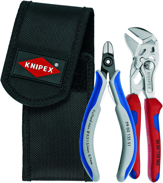 Knipex Kabelbinder - Trennset, Zangenschlüssel Seitenschneider Tasche (001972V01)