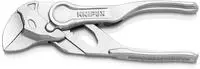 KNIPEX Zangenschl&uuml;ssel XS 100mm aufgepr&auml;gte rauhe Oberfl&auml;che verchromt 86 04 100