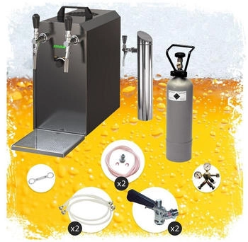 ich-zapfe STREAM 50 Bierkoffer, Durchlaufkühler 2-leitig Trockenkühler, 55 L/h, Köpi,KeyKeg,Untertheke