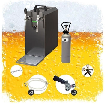 ich-zapfe STREAM 50 Bierkoffer,Durchlaufkühler 2-leitig Trockenkühler, 55 L/h, ohne,5 Liter Adapter