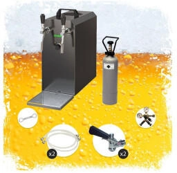 ich-zapfe STREAM 50 Bierkoffer,Durchlaufkühler 2-leitig Trockenkühler, 55 L/h, Kombi,ohne