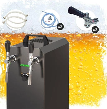 ich-zapfe STREAM 50K mit Luftpumpe Bierkoffer, Durchlaufkühler 2-leitig Trockenkühler, 55 L/h, ohne,Köpi