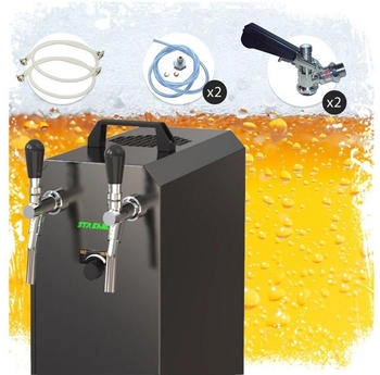 ich-zapfe STREAM 50K mit Luftpumpe Bierkoffer, Durchlaufkühler 2-leitig Trockenkühler, Köpi,5 L Adapter