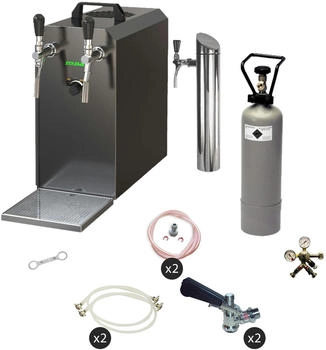 ich-zapfe STREAM 50 Bierkoffer Durchlaufkühler 2-leitig Trockenkühler 55 L/h Dreikant reikant ntertheke