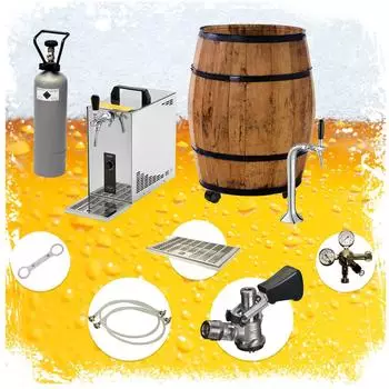 ich-zapfe Komplett Set Zapfanlage + Mobile Mobile Bierbar BARRIQUE NC Adapter 30l