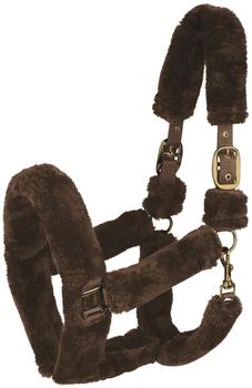 Waldhausen Halfter Cozy mit Kunstfell, braun/gold, Pony (5049707-PON)