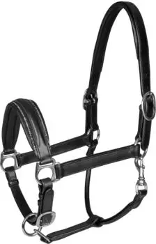 Waldhausen Halfter S-Line Glamour Lederhalfter Schwarz (9808401-WB)