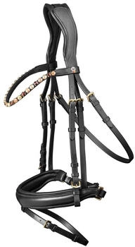 Waldhausen Trensenzaum X-Line Goldheart Schwarz (9576401-WB)