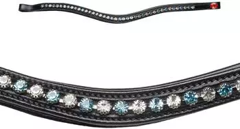 Kieffer Kieffer Stirnriemen für Trense Crystal Topaz Warmblut