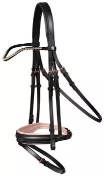 Waldhausen Trensenzaum X-Line Rosé Schwarz WB