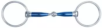 Waldhausen Zügel für Pferde mit einfachem Bruch Sweet Iron grau blau 11,5 CM