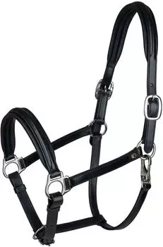 Waldhausen Lederhalfter S-Line Classy Schwarz/Silber VB