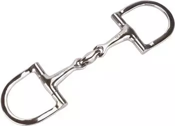 Equinate D-Ring Trense Edelstahl 16mm doppelt gebrochen 1,6 cm 13,5 cm