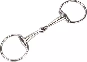 Equinate Olivenkopfgebiss Edelstahl 16mm einfach gebrochen 1,6 cm 13,5 cm