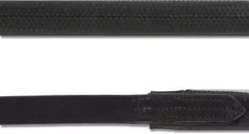 Waldhausen Gummizügel mit Leder, schwarz, 22 mm