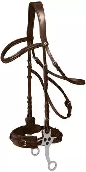Waldhausen X-Line Hackamore Trensenzaum WB braun