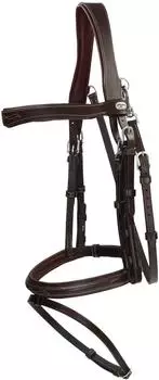 Dyon Dy´on Trense mit kombiniertem Reithalfter und Karabiner Working Collection Trensenzaum Braun