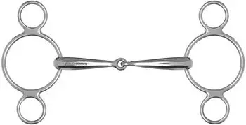 Waldhausen 3- oder 4-Ring-Gebiss für Pferde grau 14,5