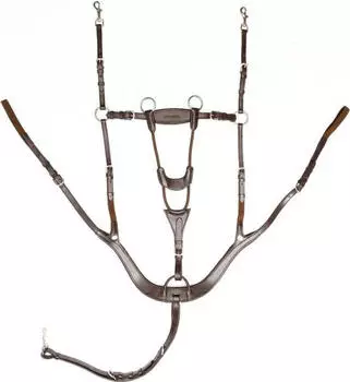 Kavalkade 5-Punkt-Jagdhalsband, anatomisch Caya braun WARMBLUT