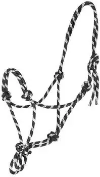 Waldhausen Knotenhalfter, schwarz/weiß, VB