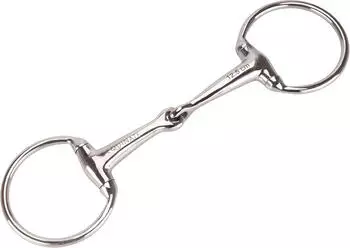 Equinate Olivenkopfgebiss Edelstahl 16mm einfach gebrochen 1,6 cm 11,5 cm