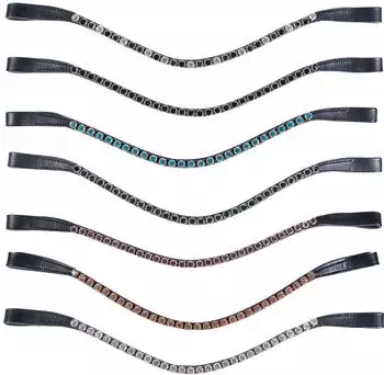 HKM Precious Stirnband, dunkelgrün, Warmblut
